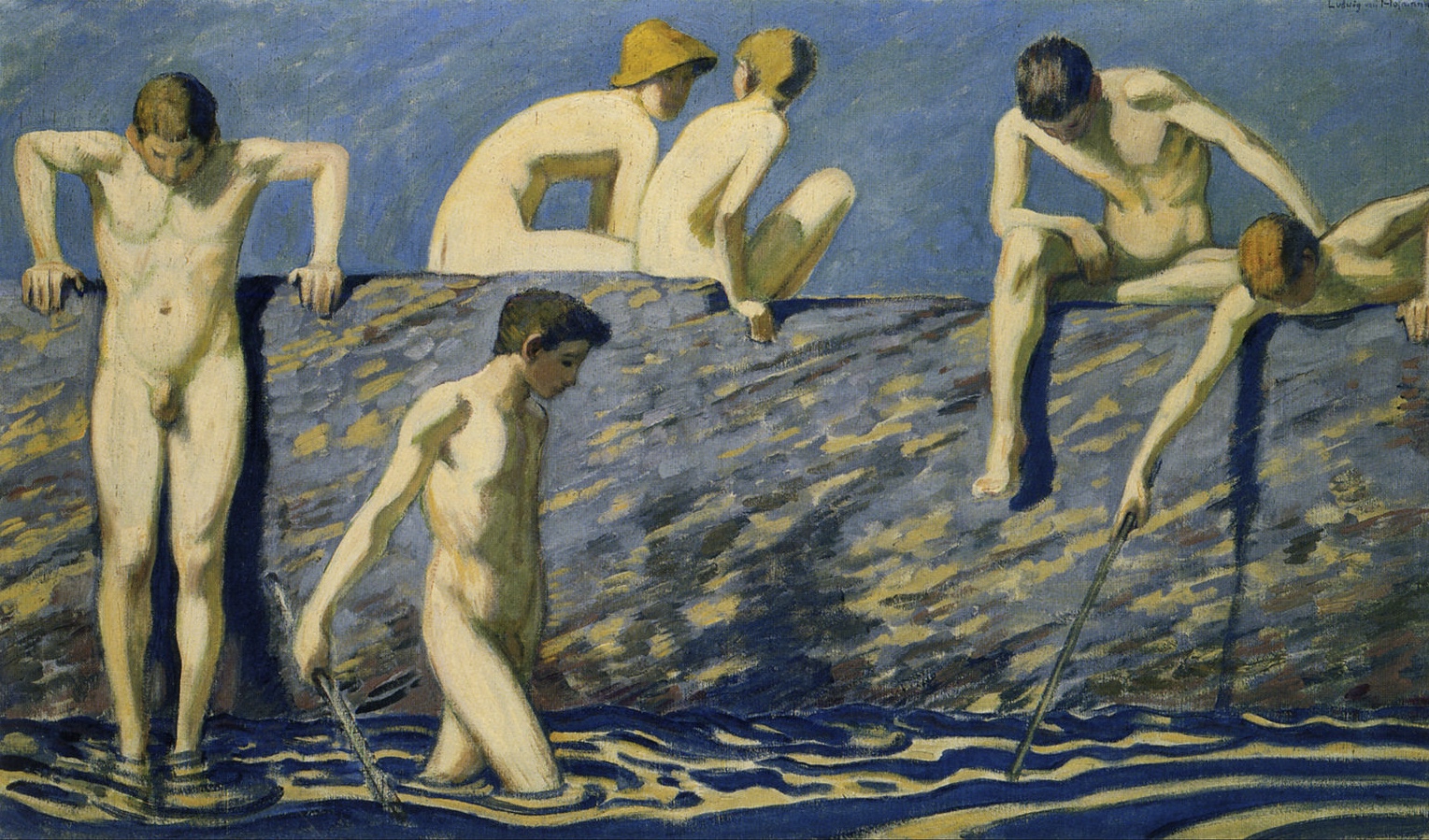 Nude Bathers by Ludwig von Hofmann 