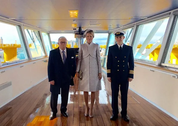 Queen Mathilde christened the new installation vessel of the Jan De Nul Group in Oostende