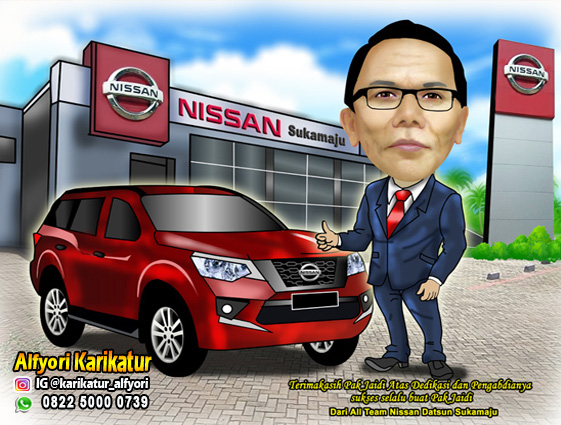 Karikatur pesanan Nissan Sukamaju
