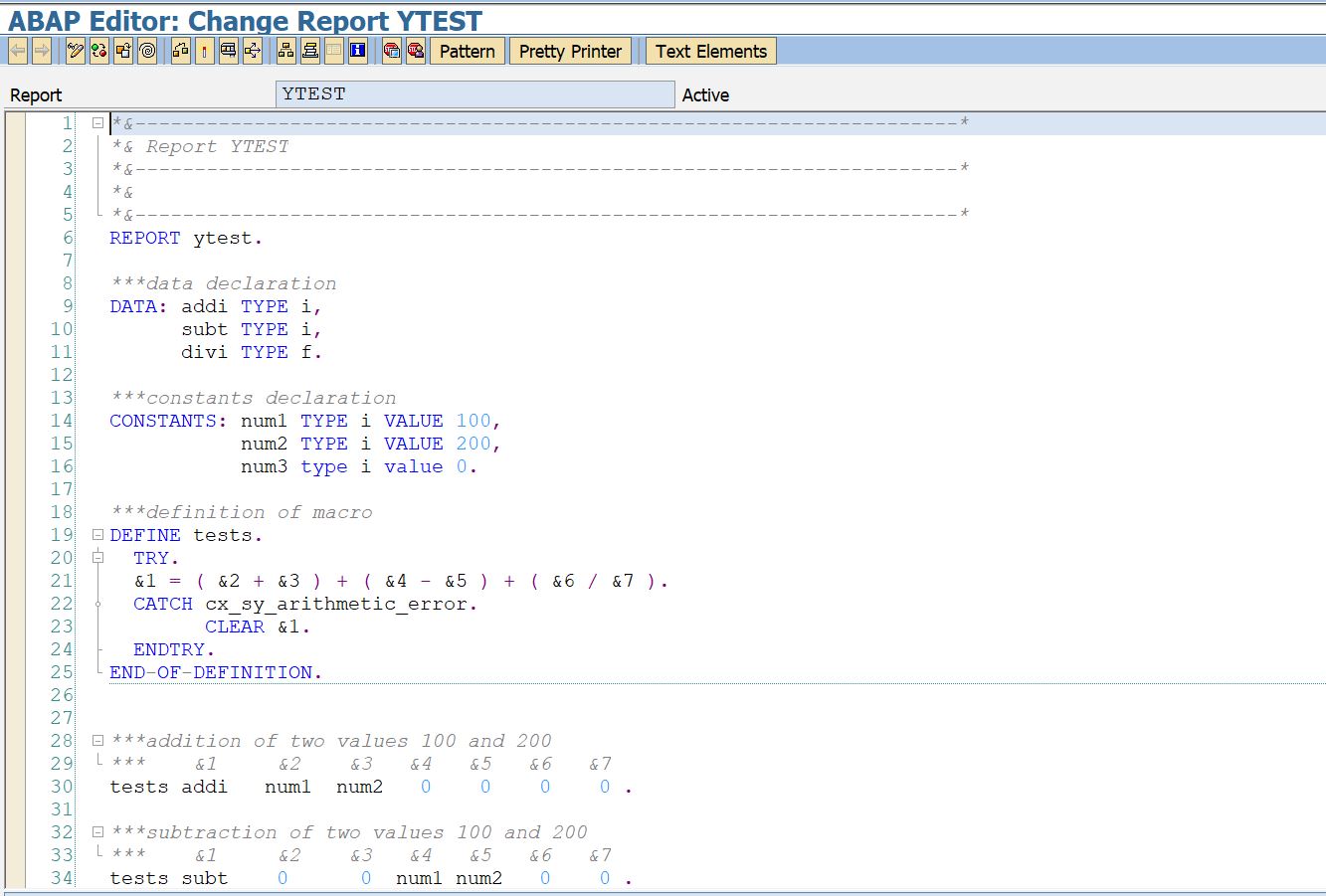 SAP ABAP Central: Creating Macros in ABAP programs for re-usability ...