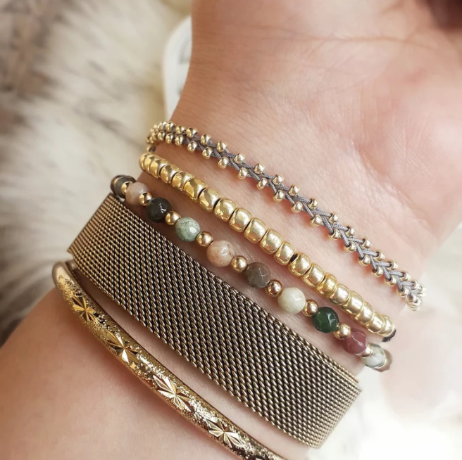 Binichohan Stacked Bracelets Binichohan Stacked Bracelets on a wrist