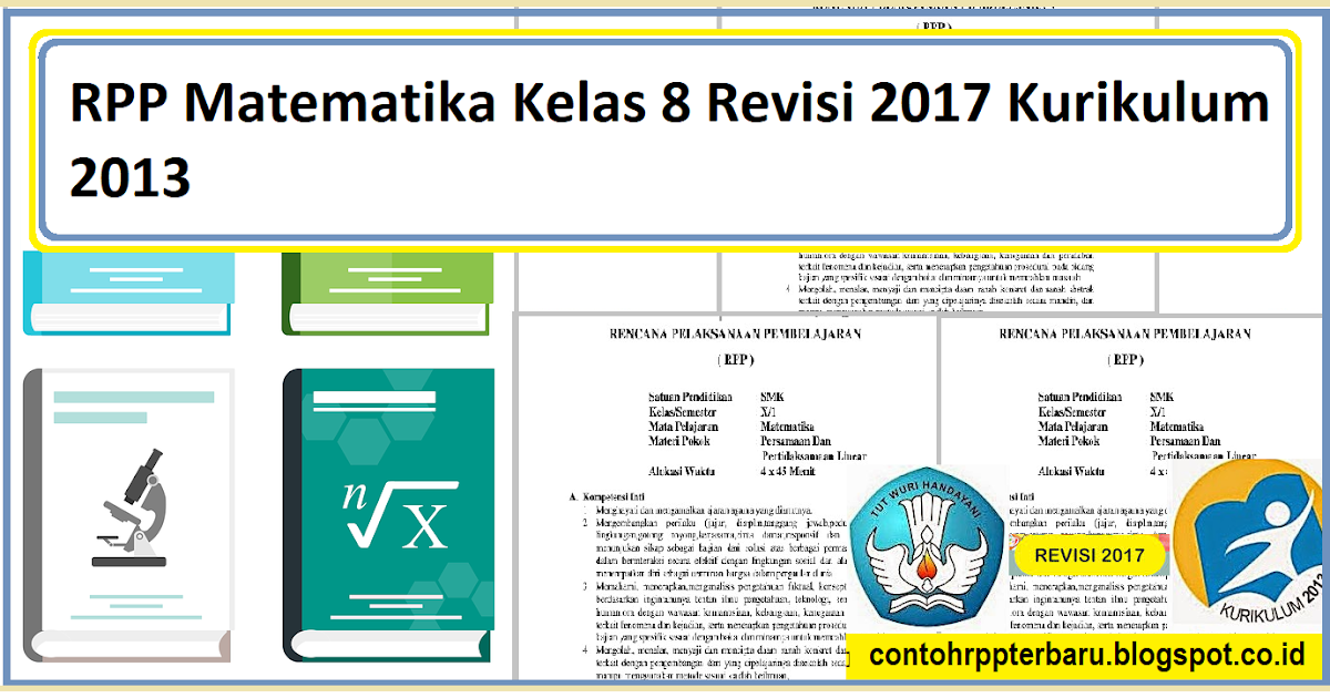 RPP Matematika Kelas 8 Revisi 2017 Kurikulum 2013