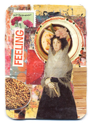 collaged artist trading cards