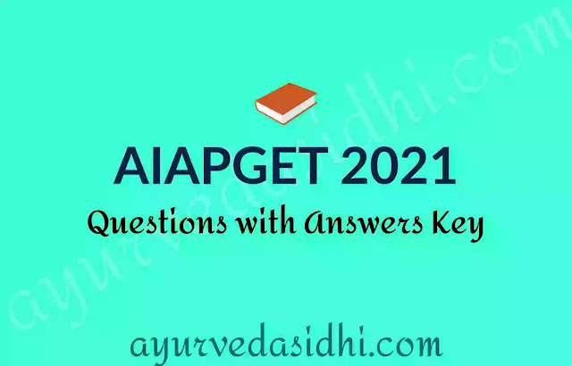 AIAPGET QUESTION PAPER AND ANSWER 2021 PDF