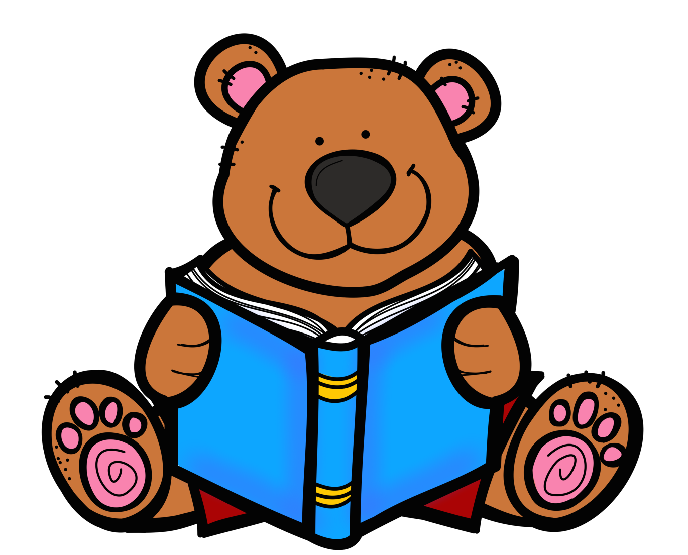 teddy bear reading clipart - photo #6