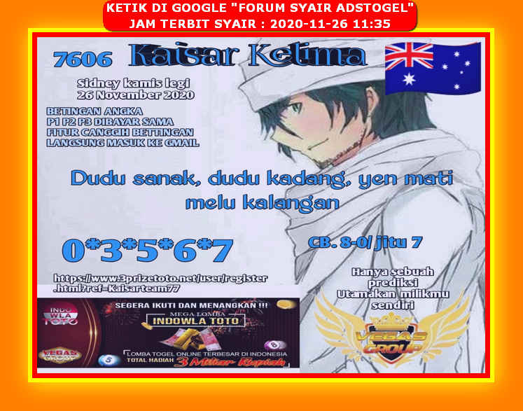 Bocoran prediksi sydney