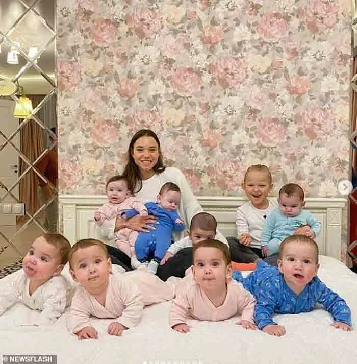 Russian woman, 23, who welcomed TEN surrogate babies in 10 months with her millionaire husband, 56, claims they hope to have 105 children carried by other women, Mosco, Russia, Lifestyle & Fashion, Pregnant Woman, Child, World