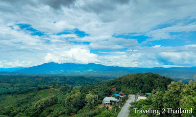 Overlooking Ban Kew Muang along route 1169 in Nan province Traveling in Thailand
