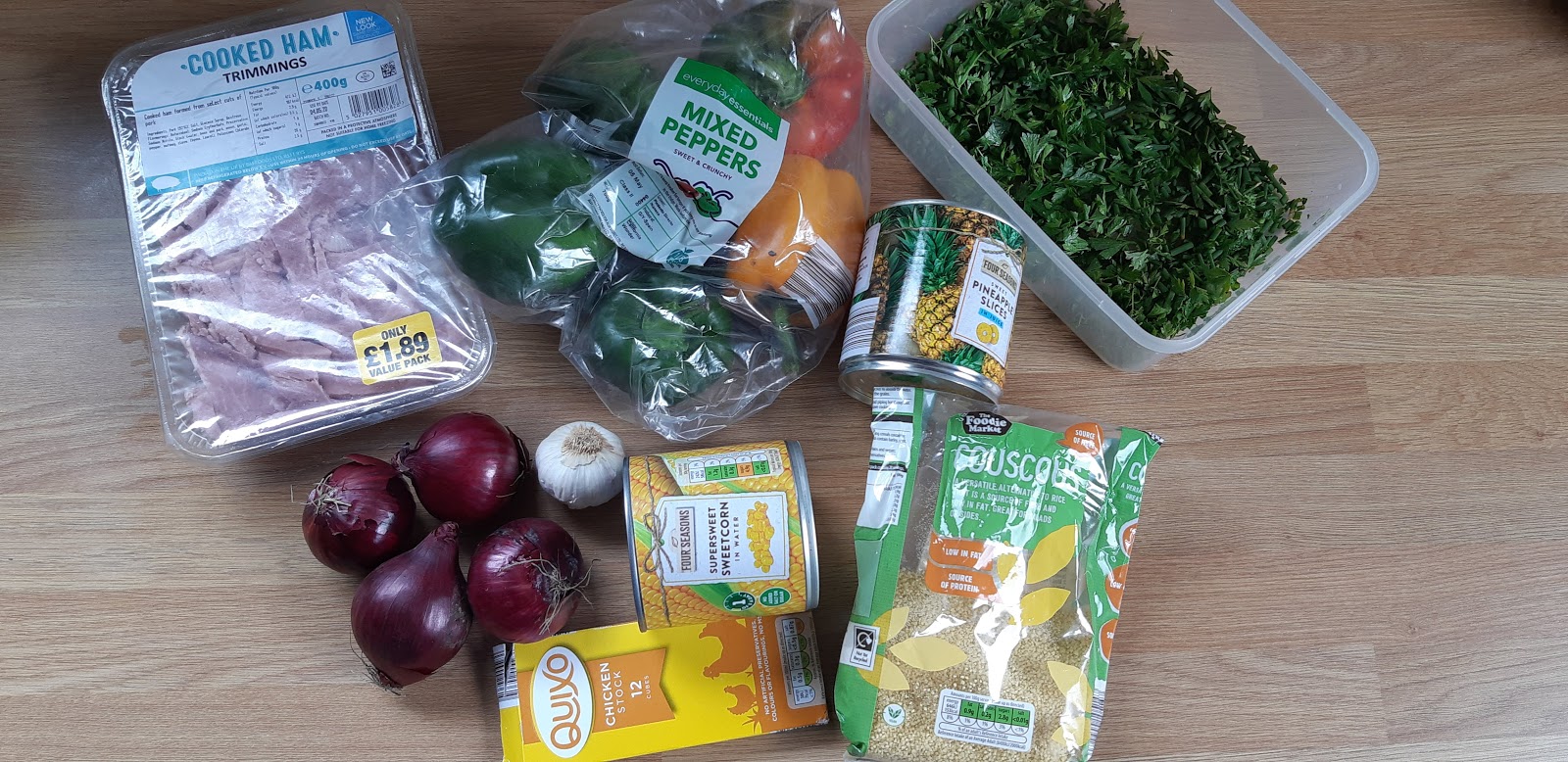 simplycrafting Ham and Pineapple Couscous Salad Budget Meal Prep Recipe