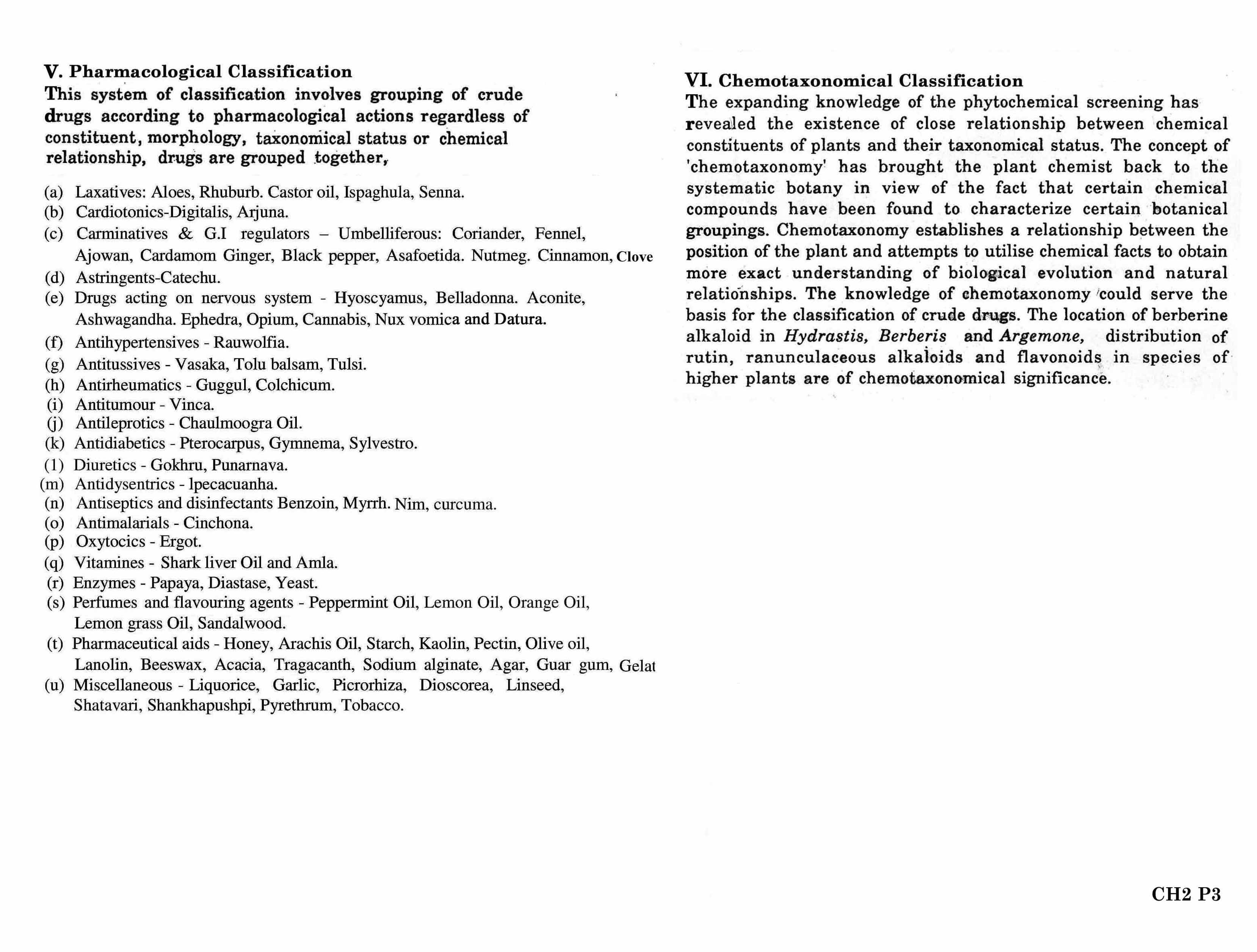 Phyto Chemicals I D PHARM CHAPTER 2 of Pharmacognosy Various systems