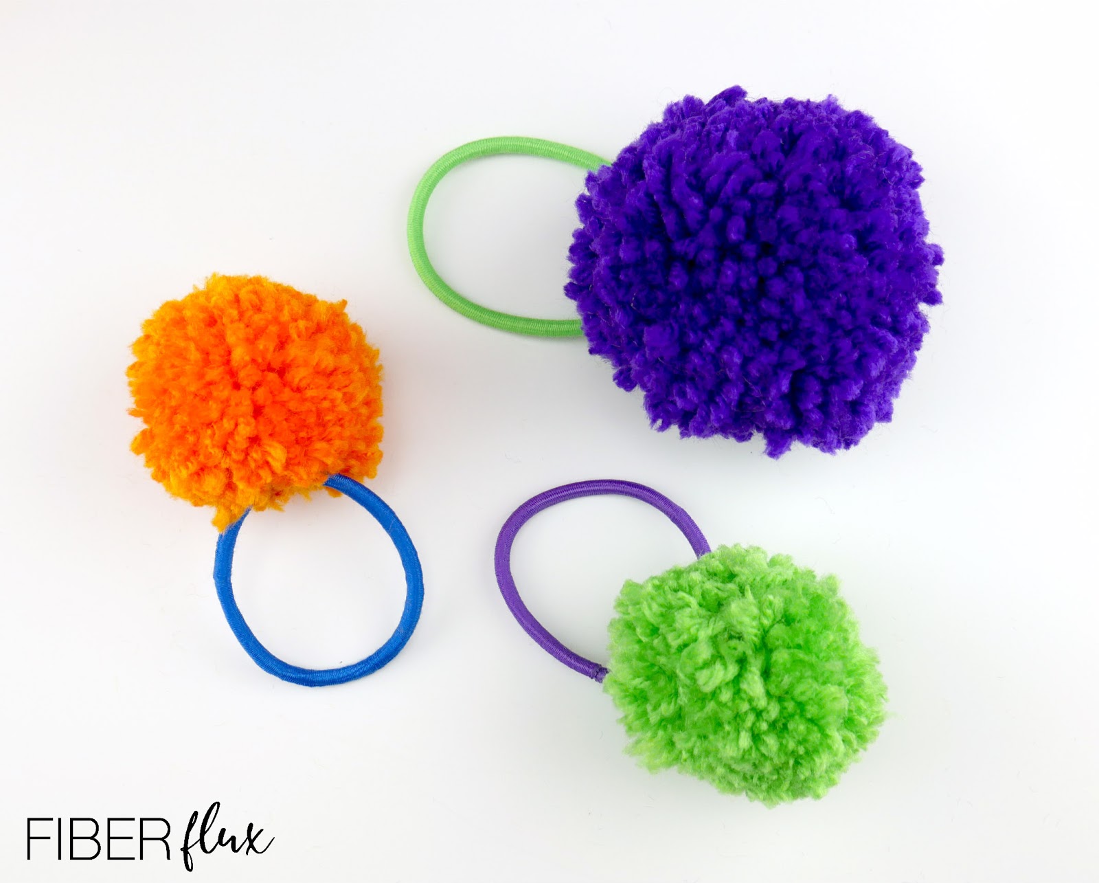 Fiber Flux: Pom Pom Hair Ties, Yarn Craft + Video