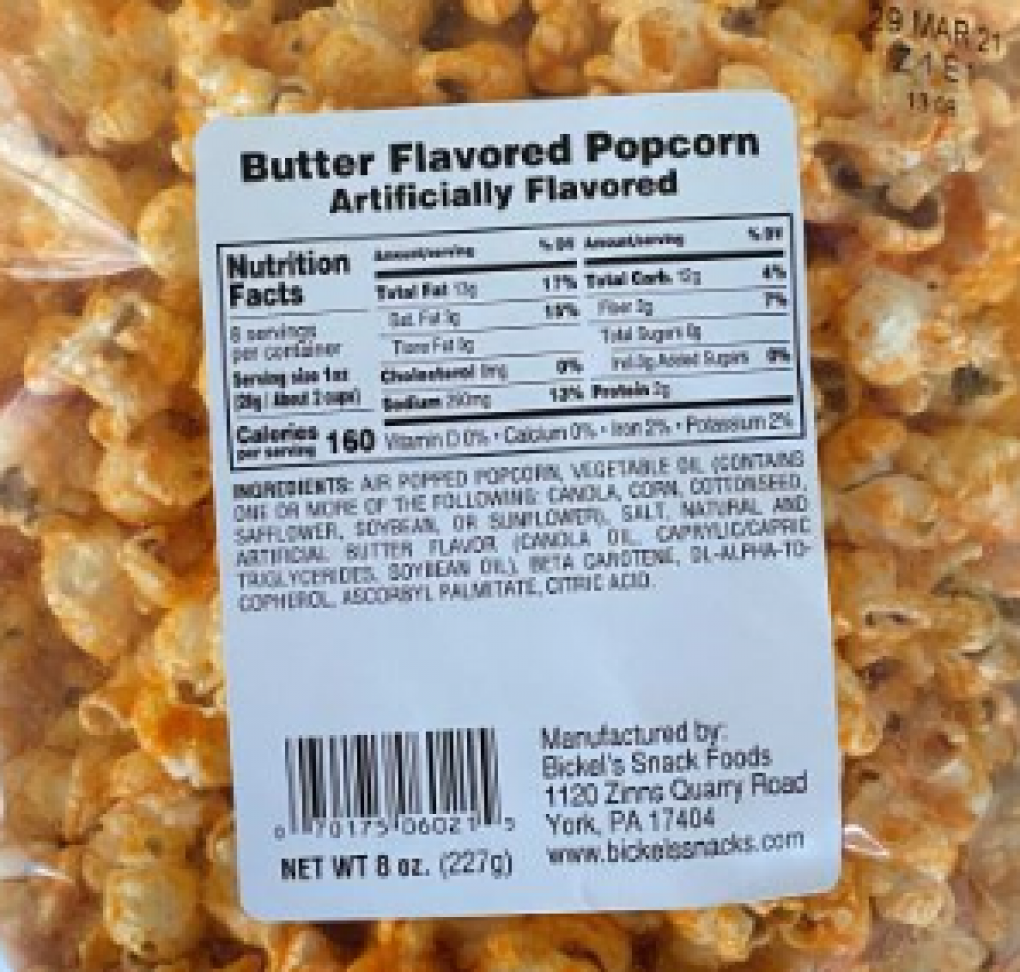Penn State Food Safety Blog Popcorn Recalled for Milk Allergens when
