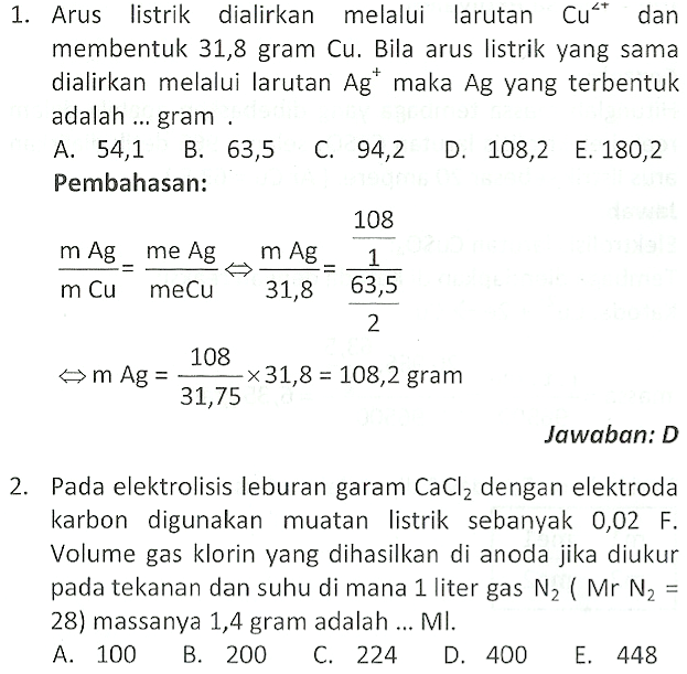 Contoh Soal Utbk Kimia