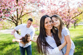 a family enjoying a day in a park