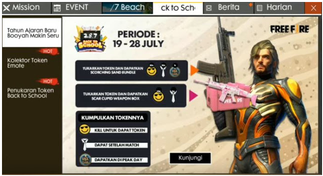 Cara Mendapatkan Back To School Di Free Fire Dan Dasi Di