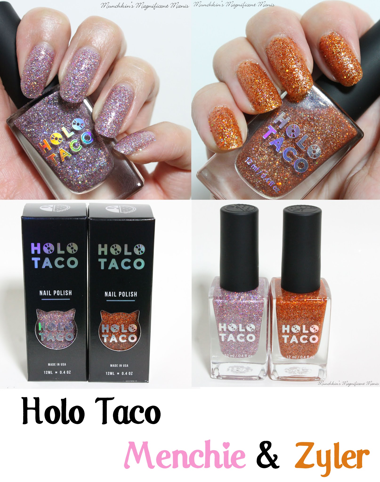 Munchkin’s Magnificent Manis Holo Taco's Menchie and Zyler The Cat
