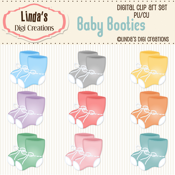 baby booties clipart - photo #41