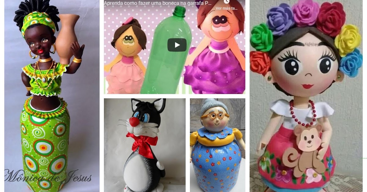 Convierte una botella en una hermosa muñeca