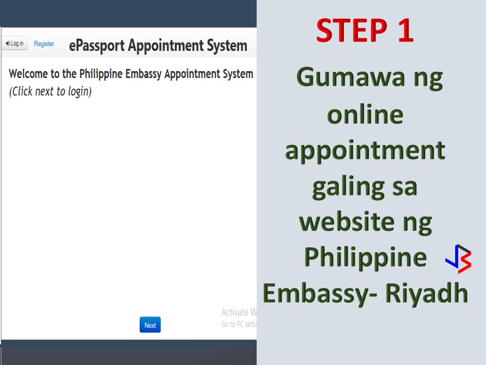 Good news for all OFWs, you will have your passport for 10 years now. More years for the same price. That is what our new passport offers to our dear OFWs in Saudi and other countries. To know the details to renew your passports please follow these steps.  STEP 1: Get an online appointment thru the Philippine Embassy website. CLICK HERE   In order for you to go thru the process, you must provide a valid email address. If you are registered before click login or for a new applicant you can click the REGISTER icon. Fill up the entry in the registration.  STEP 2:  A confirmation will be sent to your email. It is important to print it. You will present it once you enter the main entrance to the embassy.  STEP 3: Go to Philippine Embassy at least an hour before your appointment. "The earlier, the better" will not be a guarantee that you will be accommodated soon. So just be at the embassy at least 30 minutes to an hour. A reminder that a photocopier will not be always available at the site. Prepare a copy of the first page of your passport at least 2 copies. Your iqama will be needed if additional identification is needed.  Form for passport renewal can be-be downloaded at this LINK Once you entered the Embassy, get a queue number at the information area.  This will determine the amount of time you have to wait. But before you proceed with your passport application, a counter for registration for Absentee Voters is on the side. All passport applicants are required to register. If you are a voter from the recent 2106 Presidential election, the chance of having your voter ID is ready. This is how it looks like. STEP 4: Finally it's your turn. The waiting time varies from an hour to four hours.  Once your number was called proceed to the counter you are assigned. Just a few things to remember before your photo shoot. No earings should be worn during the shoot. No to a big smile, though you are allowed to show your teeth. Remember this will be your photo on your passport for ten years.  STEP 5: PAYMENT- After the encoding, receipt will be given and you can proceed to pay 240 SR at the cashier. The same price you pay for five years before, sweet isn't. Usually, you will wait for 345- 60 days before you get your new passport.