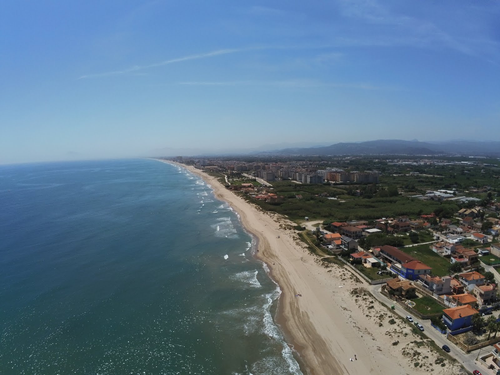 La Borrasca Gloria en la playa de Gandía (Valencia), a vista de drone