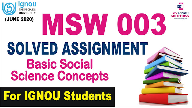 msw 003, solved assignment msw