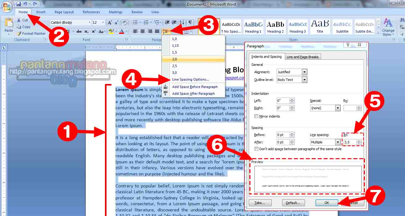 ️ Cara Mengatur Spasi Di Microsoft Word