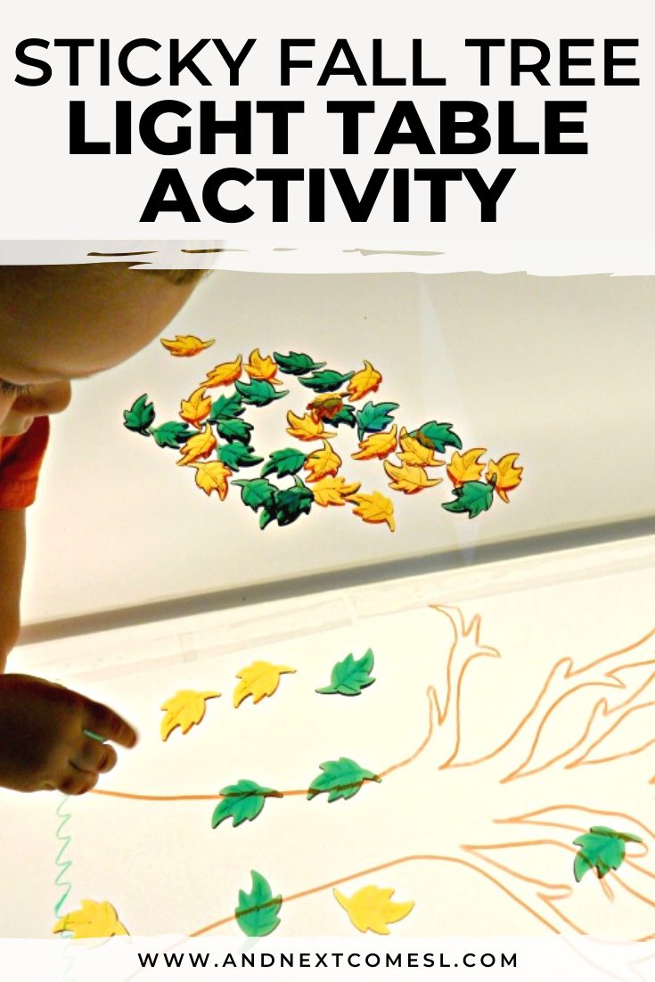 Fall Leaf Sticky Window Activity (with an alternative to contact