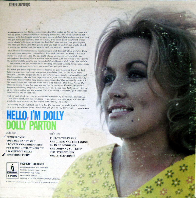 ENTRE MUSICA DOLLY PARTON Hello, I'm Dolly (1967)