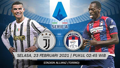 Prediksi Serie A Giornata 23 Juventus vs Crotone 23 Februari 2021