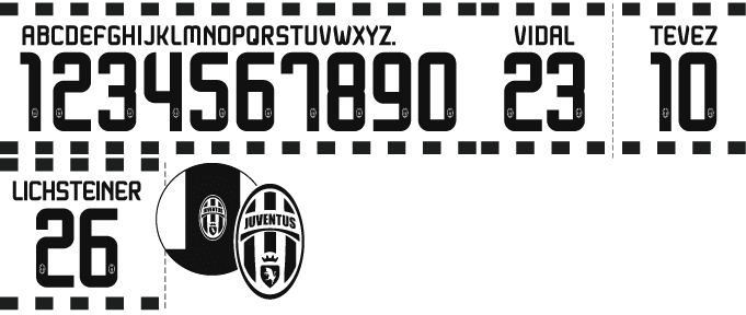 Football teams shirt and kits fan: Font Juventus 2014/15 Updated