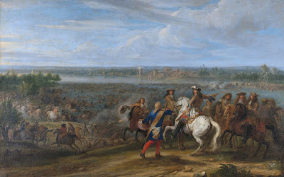 Lodewijk XIV steekt de Rijn over bij Lobith, d.d. 12-06-1672