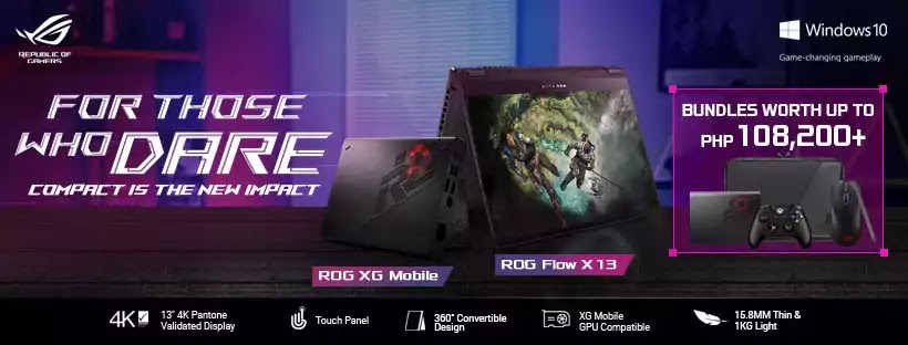ROG Flow X13 and ROG XG Mobile eGPU Bundle ROG Flow X13 and ROG XG Mobile eGPU Bundle