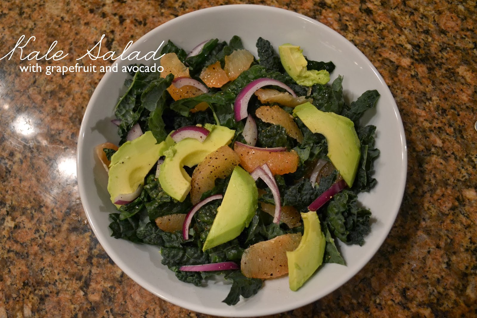 Parties and Pearls Kale and Grapefruit Salad