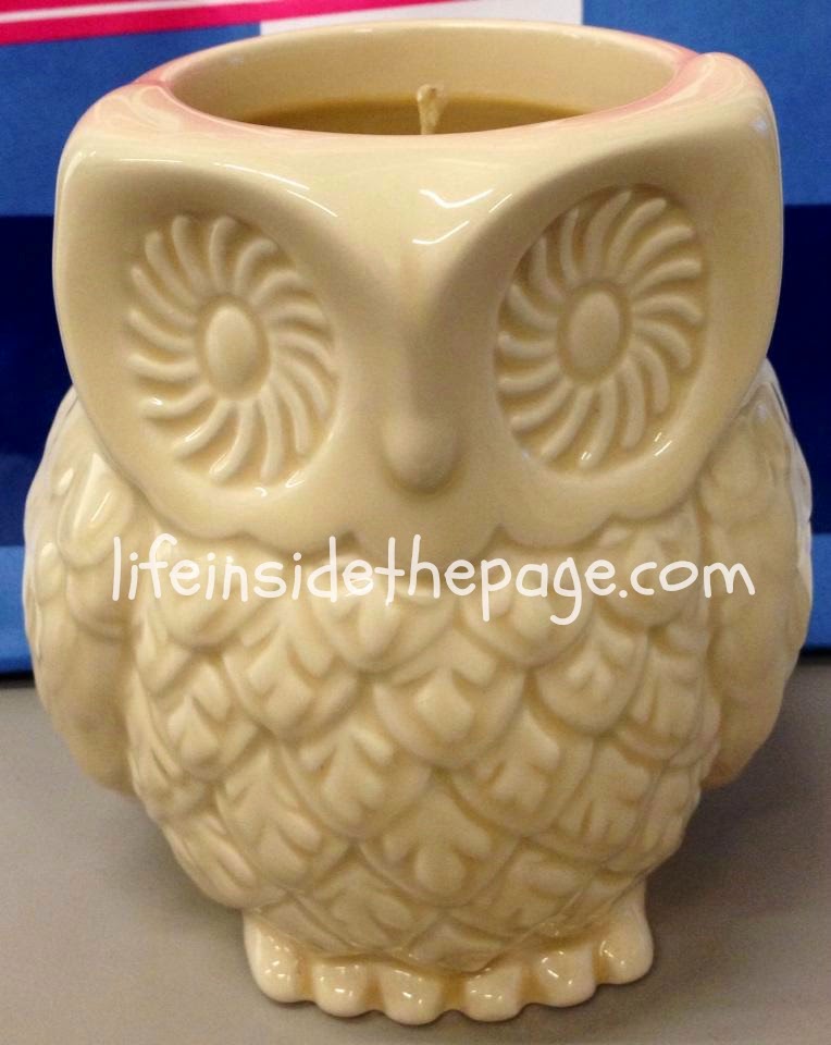 Bath & Body Works Fresh Picked Owl Trees Pumpkins 3 Wick Candle Sleeve Holder 