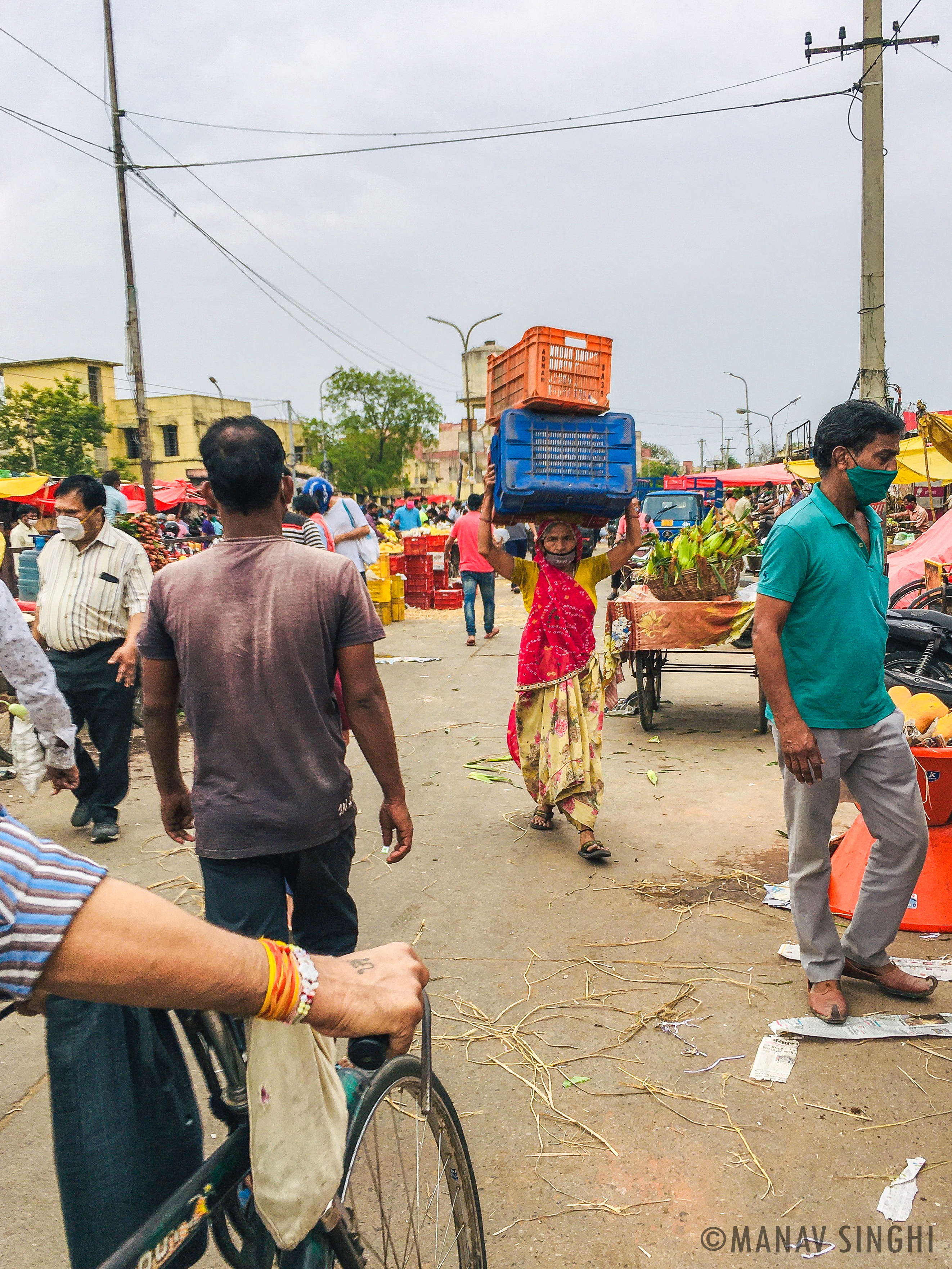 Street Photography Lal Kothi Sabji Mandi, Jaipur.