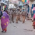 शांति व्यवस्था के मद्देनजर नगर पंचायत रतसर में पुलिस ने निकाला फ्लैग मार्च