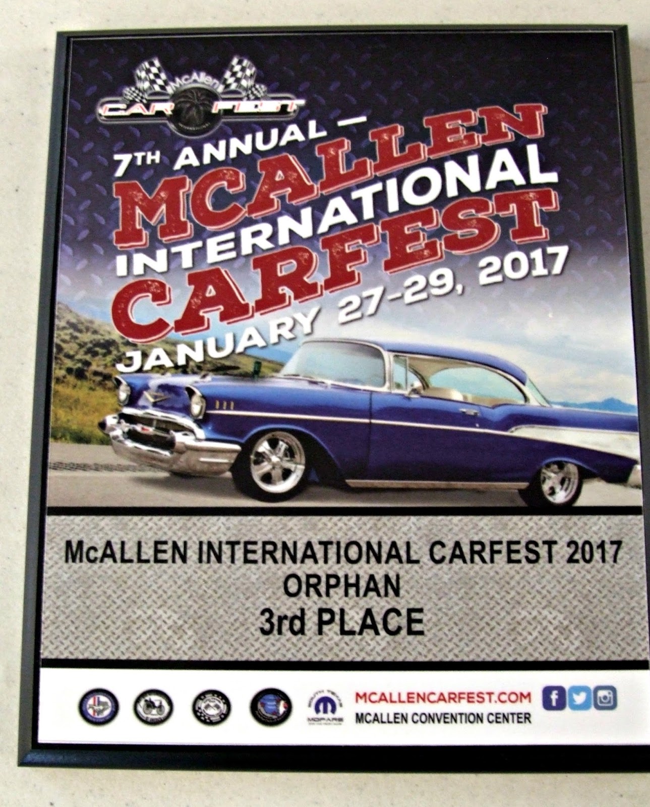 3rd Place in McAllen Car Show