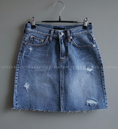 [LittleBlack] Distressed Denim Skirt | KSTYLICK - Latest Korean Fashion ...