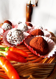 Dolci golosità: Tartufini al cioccolato con peperoncino di Calabria