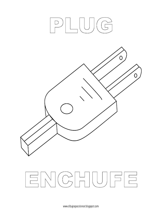 Dibujos Inglés - Español con E: Enchufe - Plug