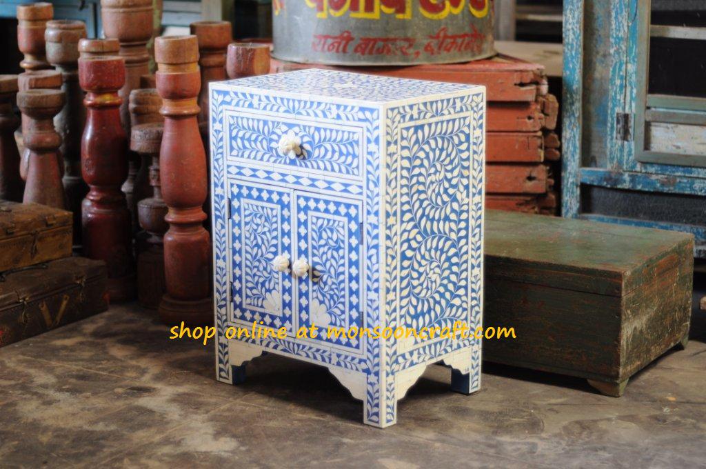 Monsoon Indian Ox Bone Inlay Furniture Design