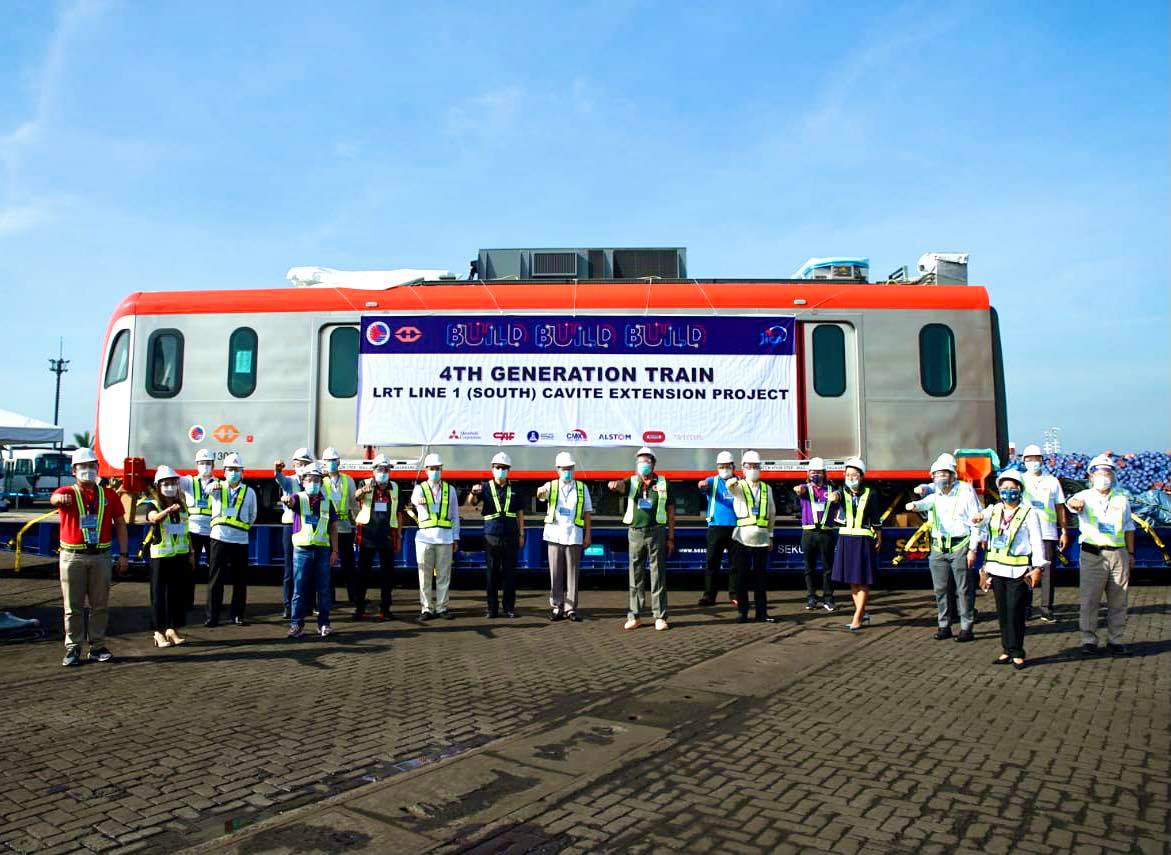 FIRST BATCH OF TRAIN CARS FOR THE LRT-1 CAVITE EXTENSION ARE NOW IN THE PHILIPPINES