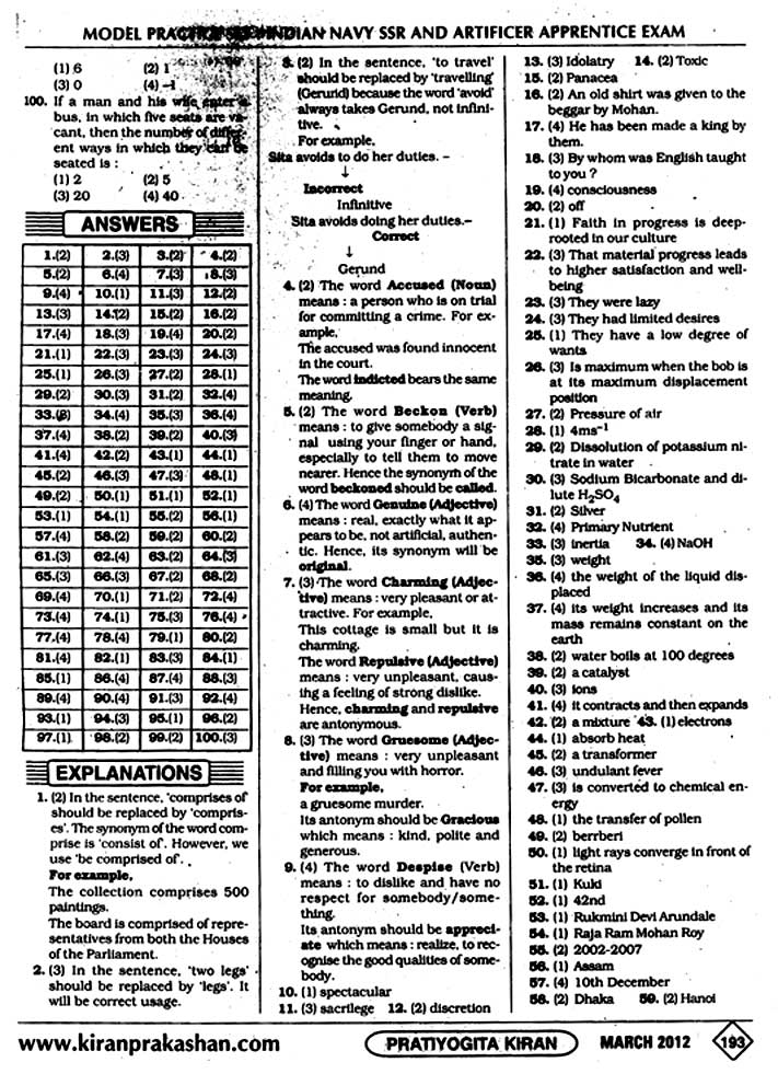 Navy Question Paper Pdf