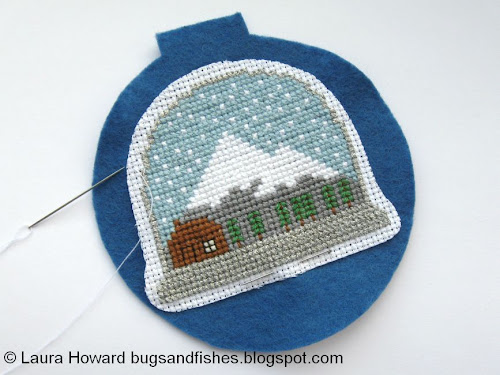 Bugs and Fishes by Lupin: How To: Cross Stitch Snow Globe Ornament