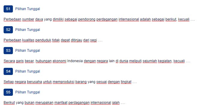 Contoh Soal Perdagangan Internasional sebagai Wujud Kerja