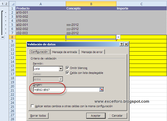 Texto predictivo en lista desplegable excel Clearance