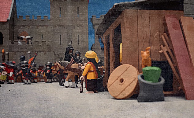 XVII CENTURY DIORAMA PLAYMOBIL CUSTOM FIGURES STREET SCENE