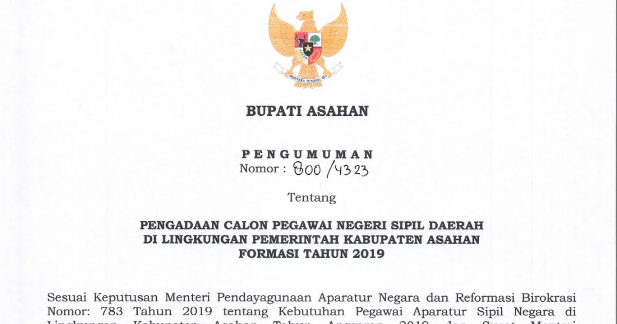 Lowongan pekerjaan kabupaten asahan