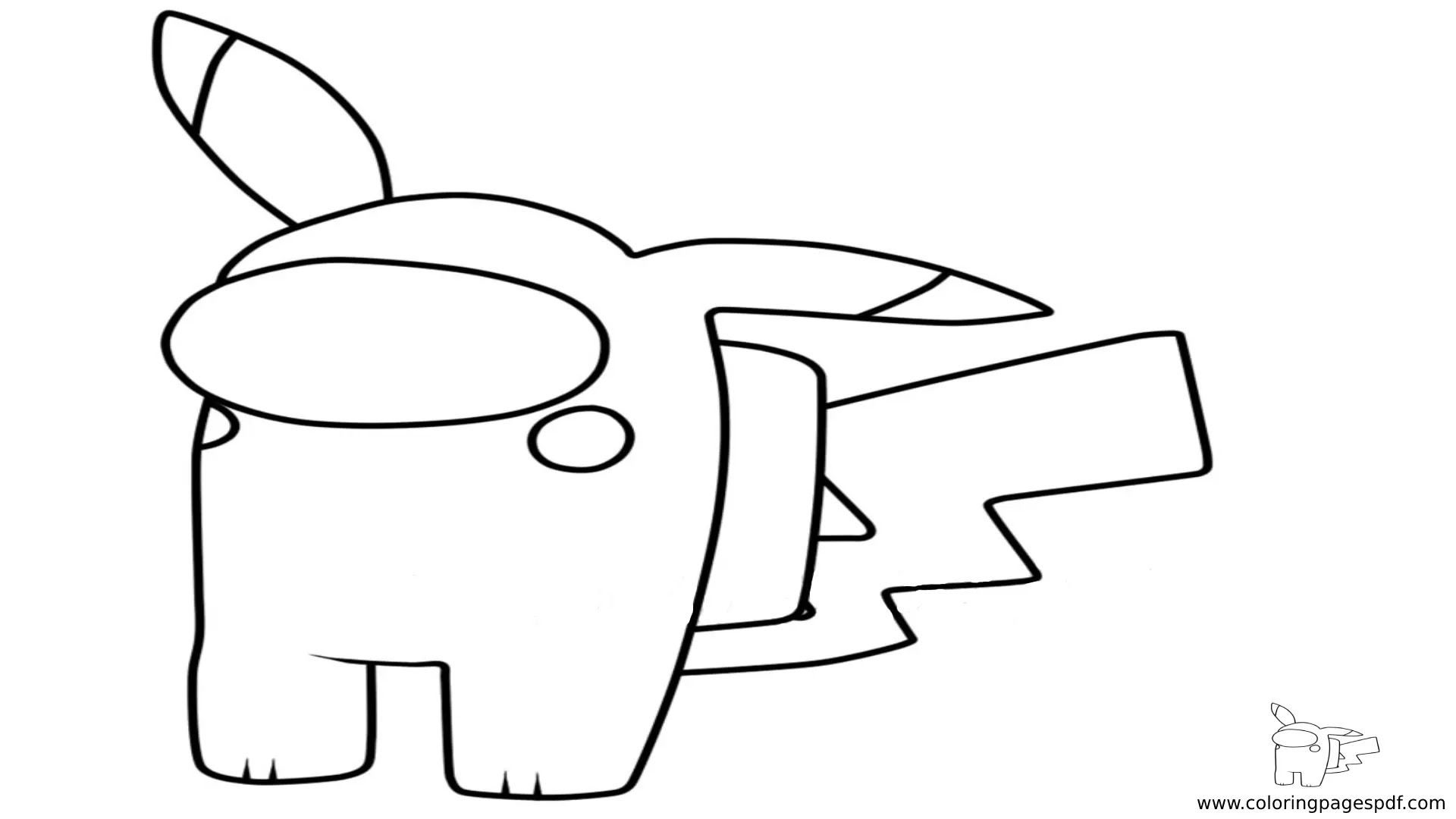 10 Creative Pikachu Among Us Coloring Pages to Color
