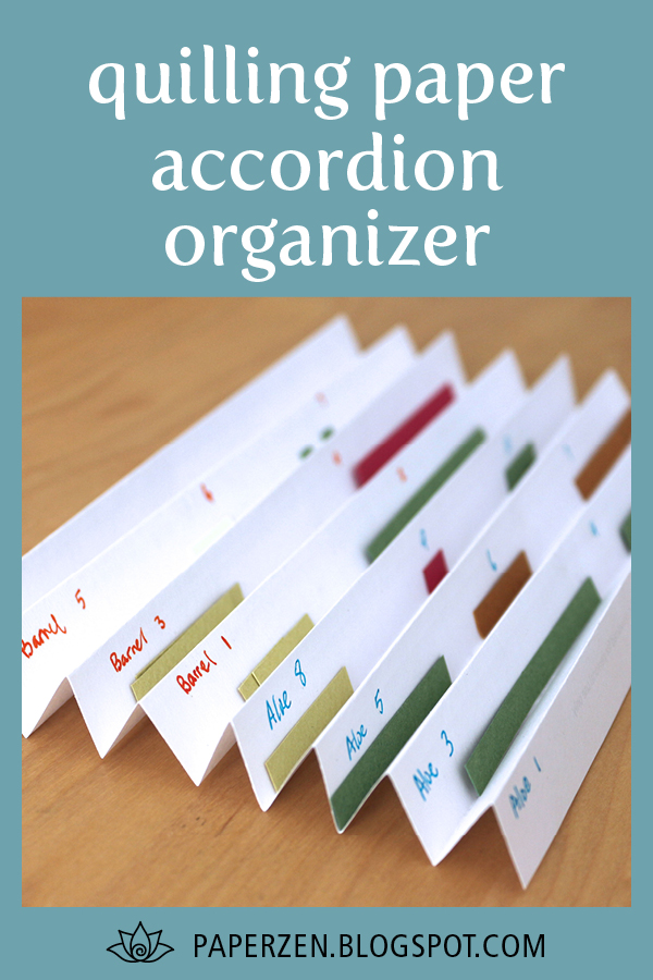 to Paper Zen Cecelia Louie Quilling Paper Accordion Organizer